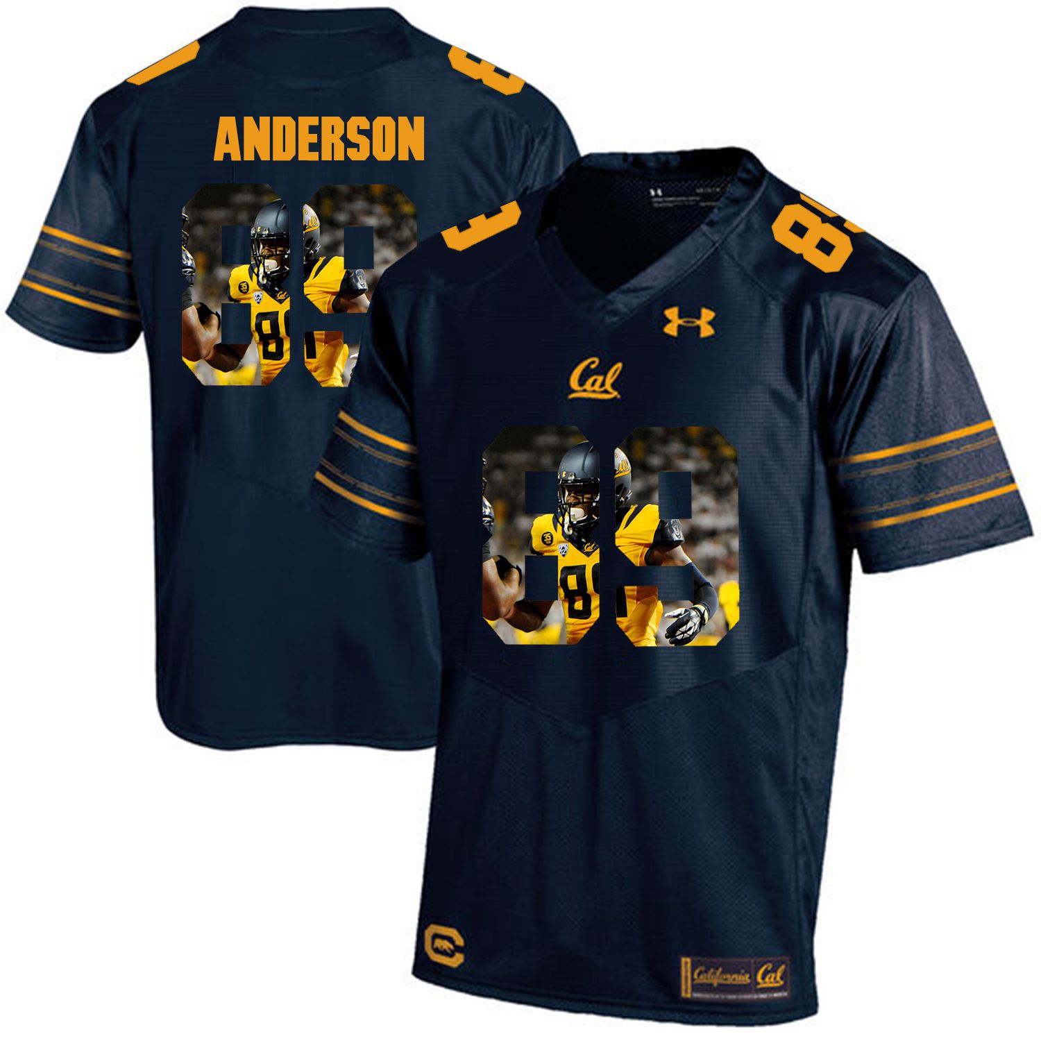 Men California Golden Bears #89 Stephen Anderson Dark blue Customized NCAA Jerseys->customized ncaa jersey->Custom Jersey